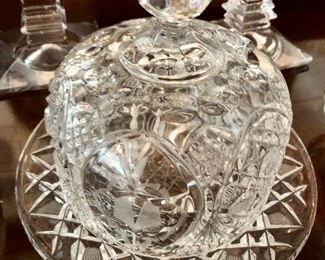 Crystal butter dish