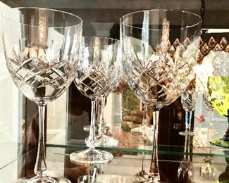 Set of 5 Lenox wine glasses