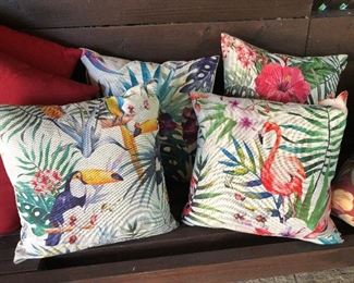 Colorful outdoor throw pillows