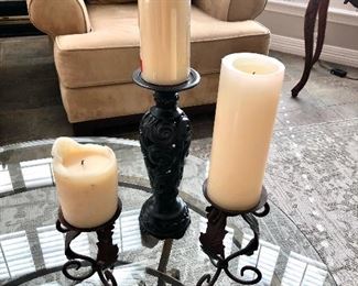 Large selection of candle holders
