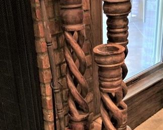 Wooden twisted candle holders