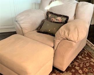 Oversized chair and matching ottoman