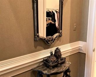Mirror and small table