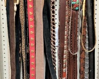 Some of the many belts