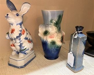 Royal Copley vase on the right