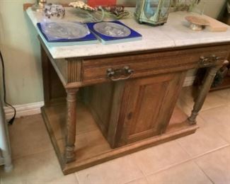 Marble top washstand
