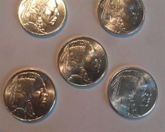 Silver 1 oz. silver Buffalo rounds