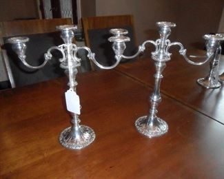Gorham Streling Silver Chantilly Duchess Candelabras 