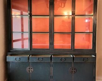 Vintage Solid Wood China Cabinet 