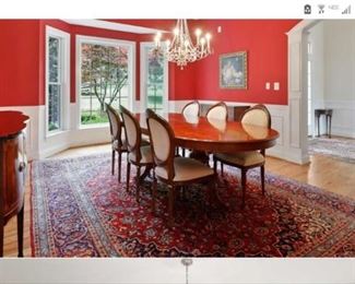 dining table with 6 chairs and china cabinet by Luca Ferrari