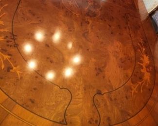 Dining table top detail
