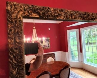 dining room mirror detail