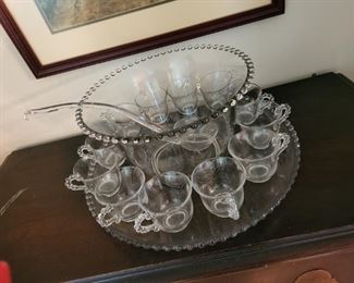 antique punch bowl set
