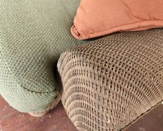 screened in room, furniture always under cover.  Chairs & sofa are a resin mesh