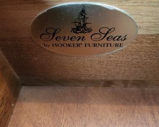 desk by Hooker, finished all sides