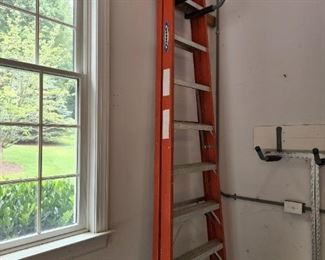 tall fiberglass ladder by Werner