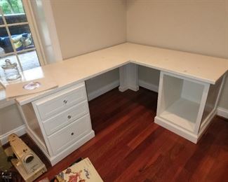 "desk" from the sewing room, removable top