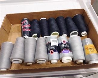 Serger thread black and silver