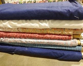 Rolls of assorted material