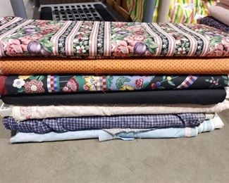 Rolls of assorted material