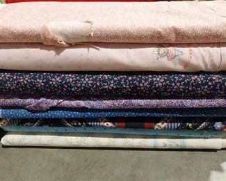 Rolls of assorted material