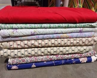 Rolls of assorted material