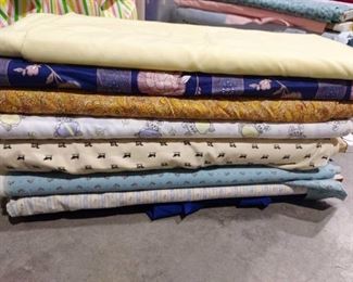 Rolls of assorted material