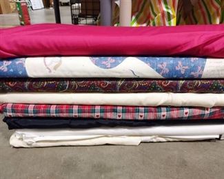 Rolls of assorted material