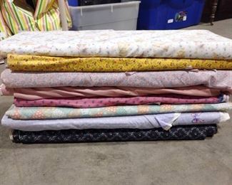 Rolls of assorted material