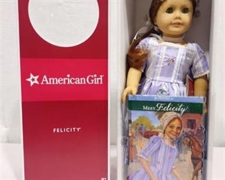 American Girl Felicity doll in box with book