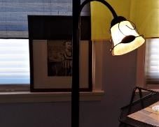 71in Black Torchiere with Sidelight Floor Lamp