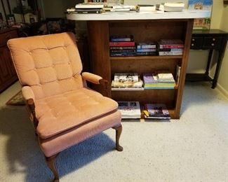 Comfortable peach side chair