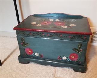 small painted chest