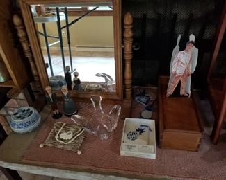 Table top mirror, Elvis paper doll