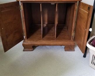 Ethan Allen record cabinet shown open