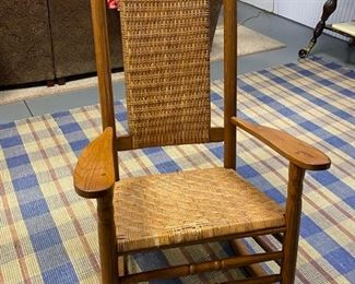 Oak rocker, seat needs some minor repair. Very comfortable.