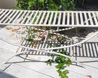 4.  $80.00   Iron bench.  19” X 42” X 15
