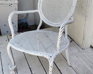 5 iron rope chair
32” X 22.5” X 22.5” 