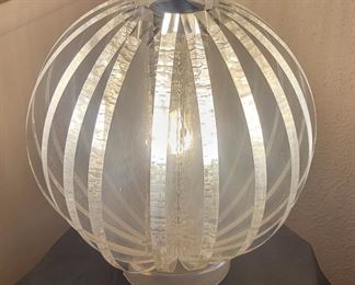 18 Lucite lamp 
15” X 14” D