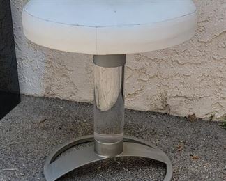 16.  $2,000.00   Charles Hollis Jones signed vanity stool  
17” X 15”D