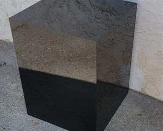 14.  $400.00   Black Lucite cube.  24” X 18” X 18” 