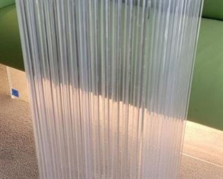 49.  $1,000.00   Charles Hollis Jones signed Lucite pedestal.   37” X 14” X 14” 
