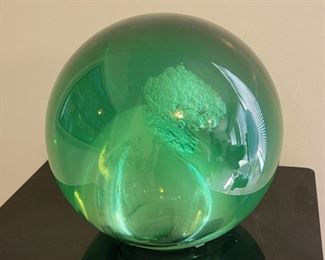 55.  $1,000.00.   Green Lucite ball 
7.5”
