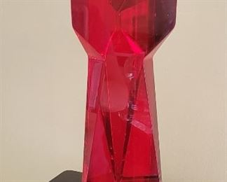 70.  $500.00.   Charles Hollis Jones signed award sculpture.  12” X 6” X 6” 
