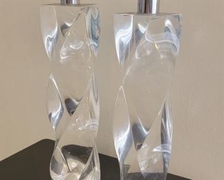 65 CHS pair twisted candlesticks 
1/10.5”h 2/10.25”h
