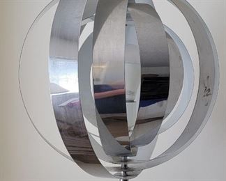 75.  $600.00   Chrome floor lamp.  67” X 15.5” 
