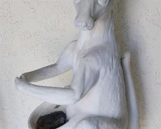 92 Ceramic / plaster white kangaroo
30.5” X 13” X 17” 

