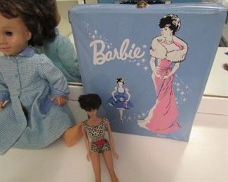 Nice Barbie case- only one Barbie has survived the years