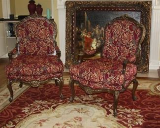 Pair of French Arm Chairs 