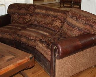 High quality curved sofa with leather  